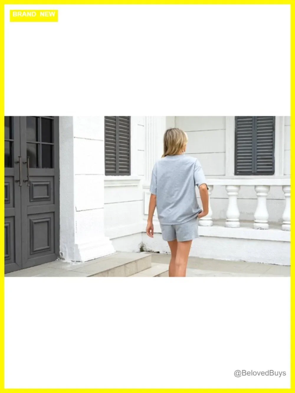 Short Sleeve Matching Sweatsuit Pullover Short Set Travel Tracksuit